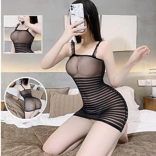 Women's Sexy Lace Trim Babydoll Chemise - Image 12