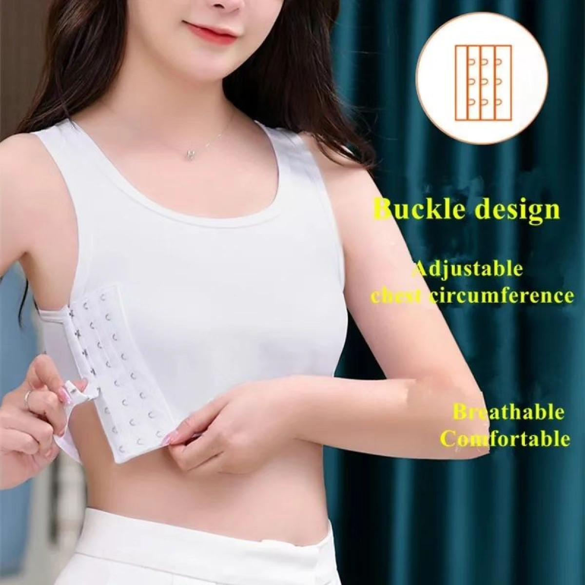 Chest Binder Cotton Elastic Band Women - Image 6
