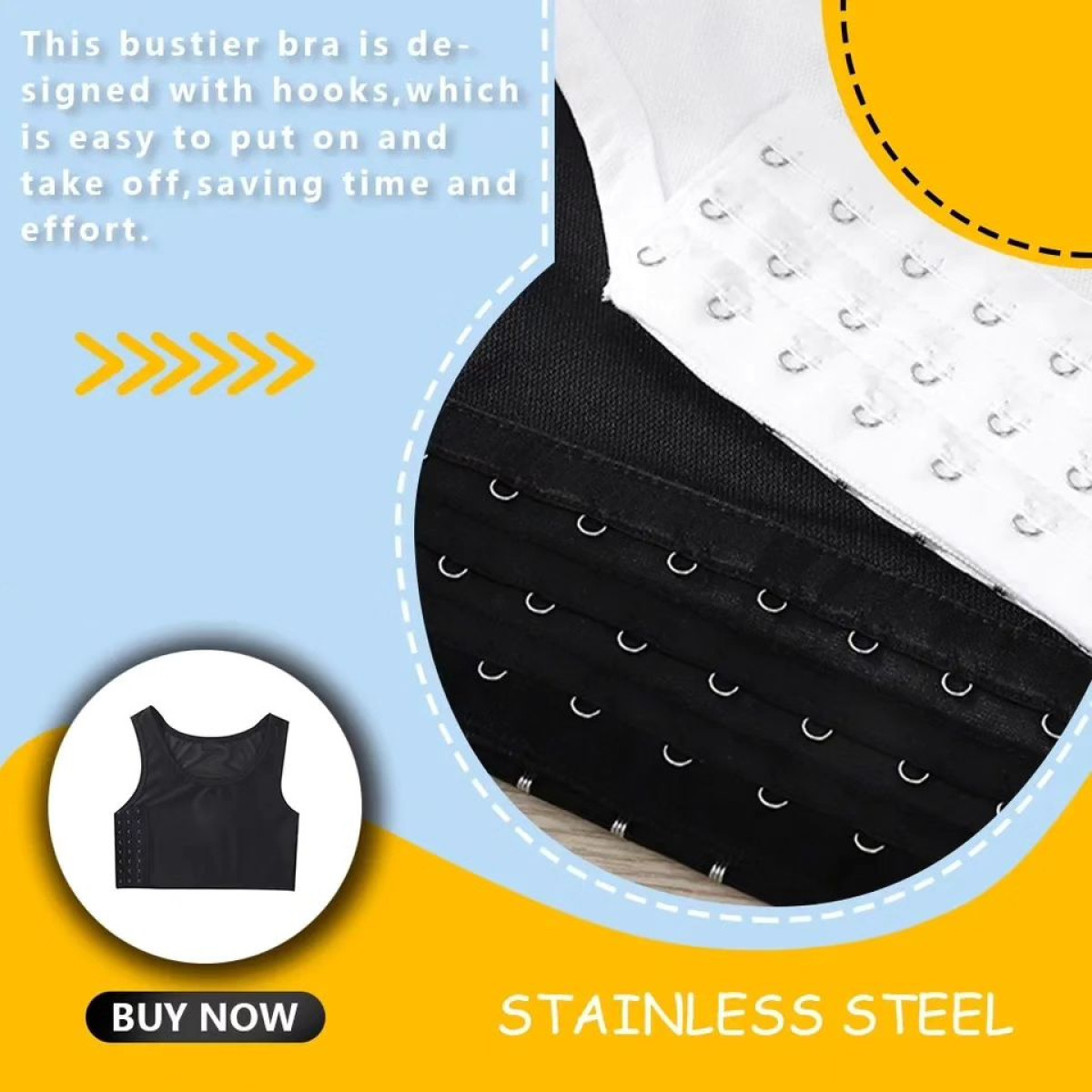 Chest Binder Cotton Elastic Band Women - Image 7