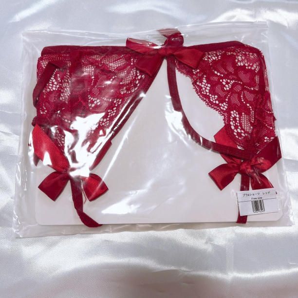 Ribbon Accent Plain Lace Bralette + Thongs - Image 13