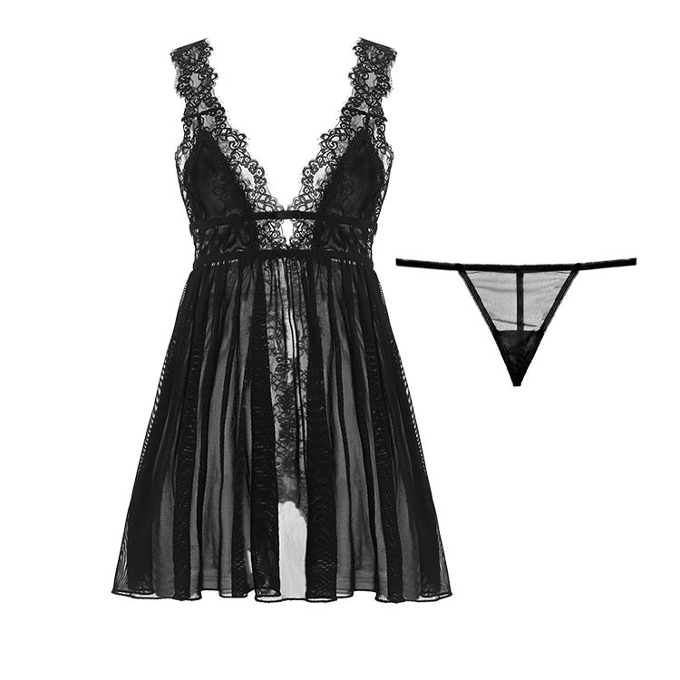 Mesh Skirt Lace Chemise - Image 6