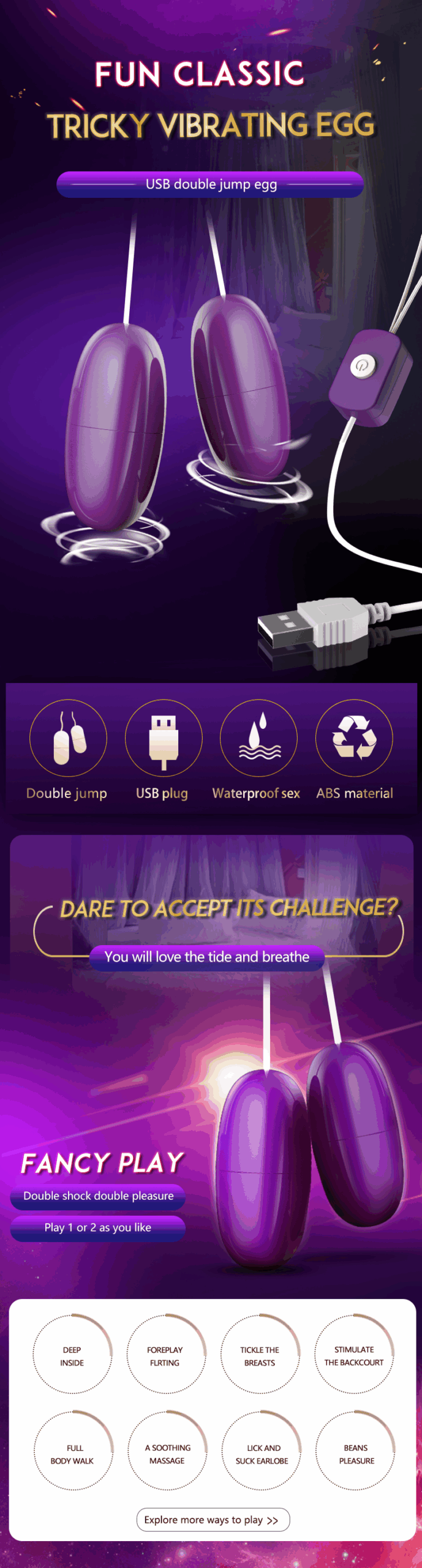 Usb Double Jump Vibrating Clitoris Love Egg Vibrator - Image 8