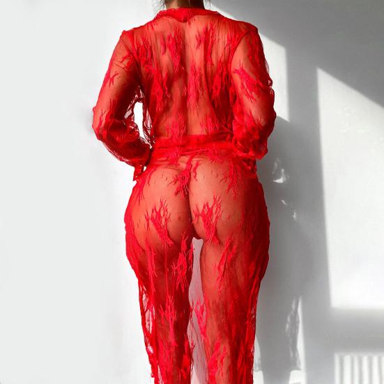 Nightdress Open Front Lace Up Two Piece - Image 7