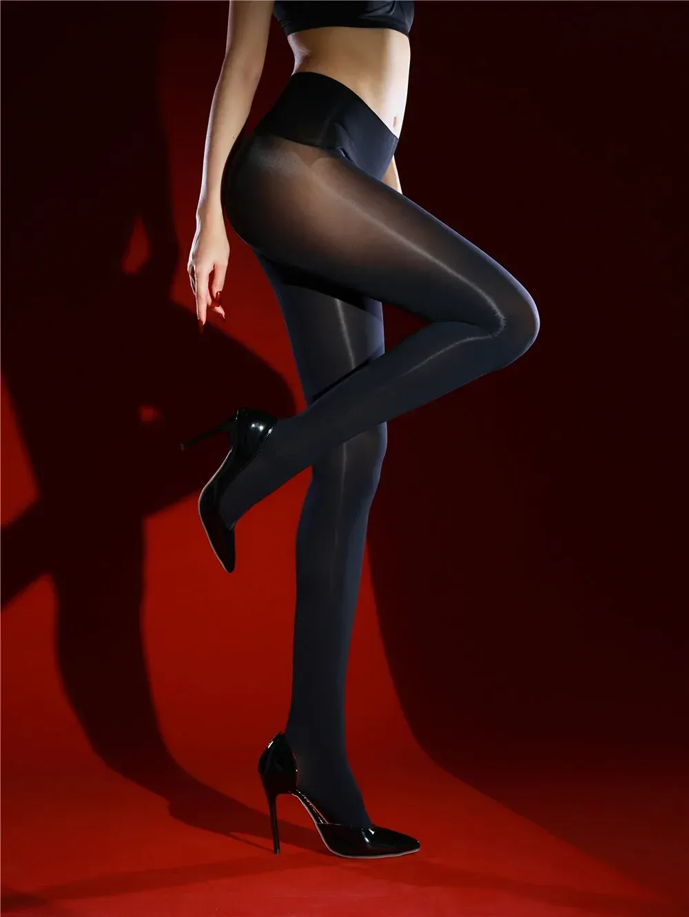 Stockings Oil Shiny Glossy - Image 15